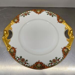 Bernardaud Limoges HANDLED TRAY Handpainted Red